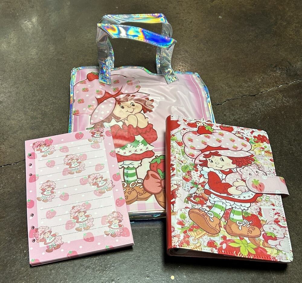 Strawberry Shortcake A5 Binder w/ Printed Stationery paper & Tote